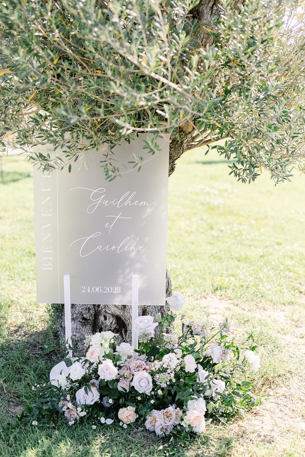 Panneau de mariage bohème