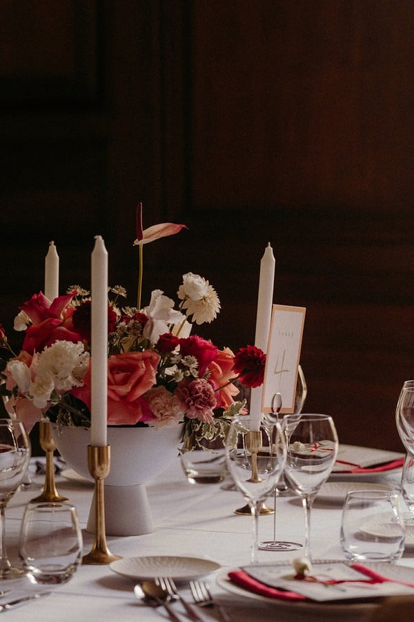 Table de mariage luxe au château