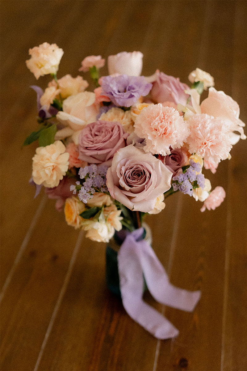 Bouquet de mariée lilas