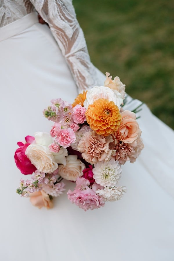 Bouquet de mariée coloré