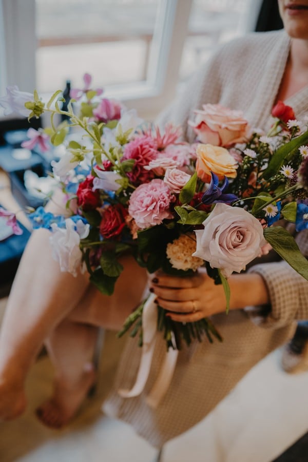 Bouquet de mariée destructuré